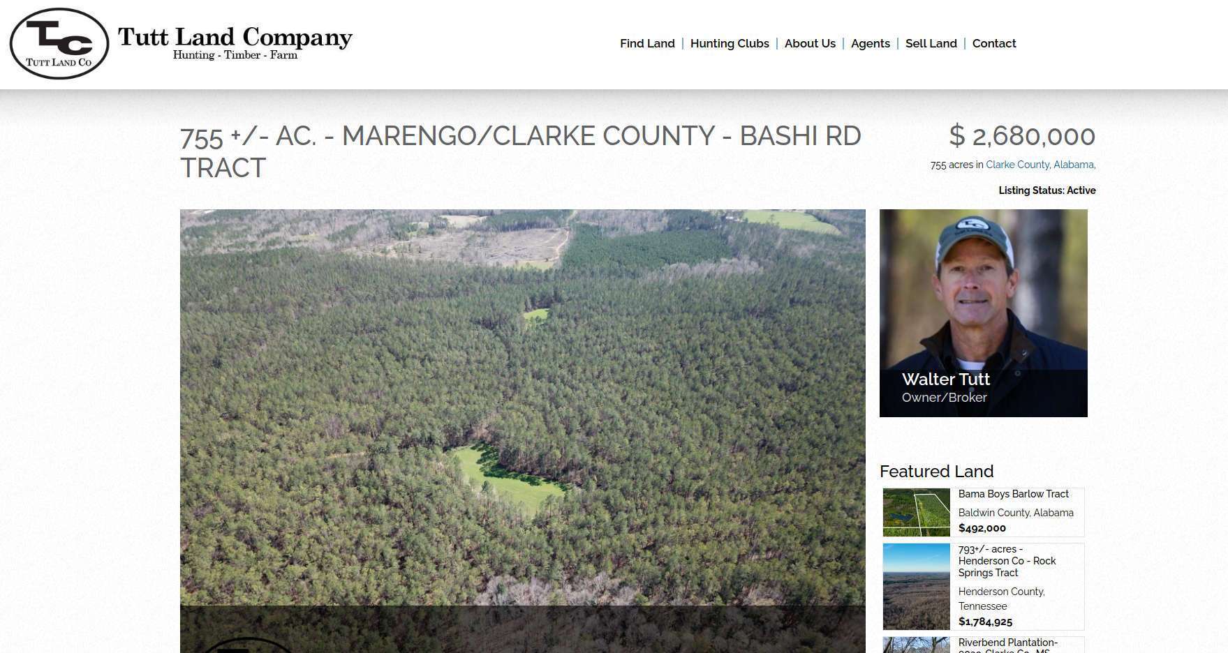 Mobile responsive land listing